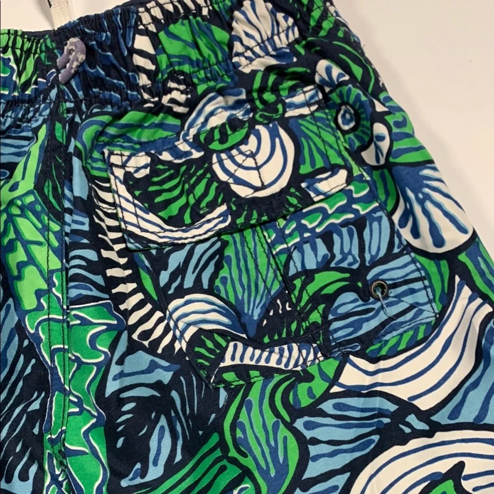 Tropical Blue and‎ Green Swim Shorts Childrens Place 7/8 - M - 4201